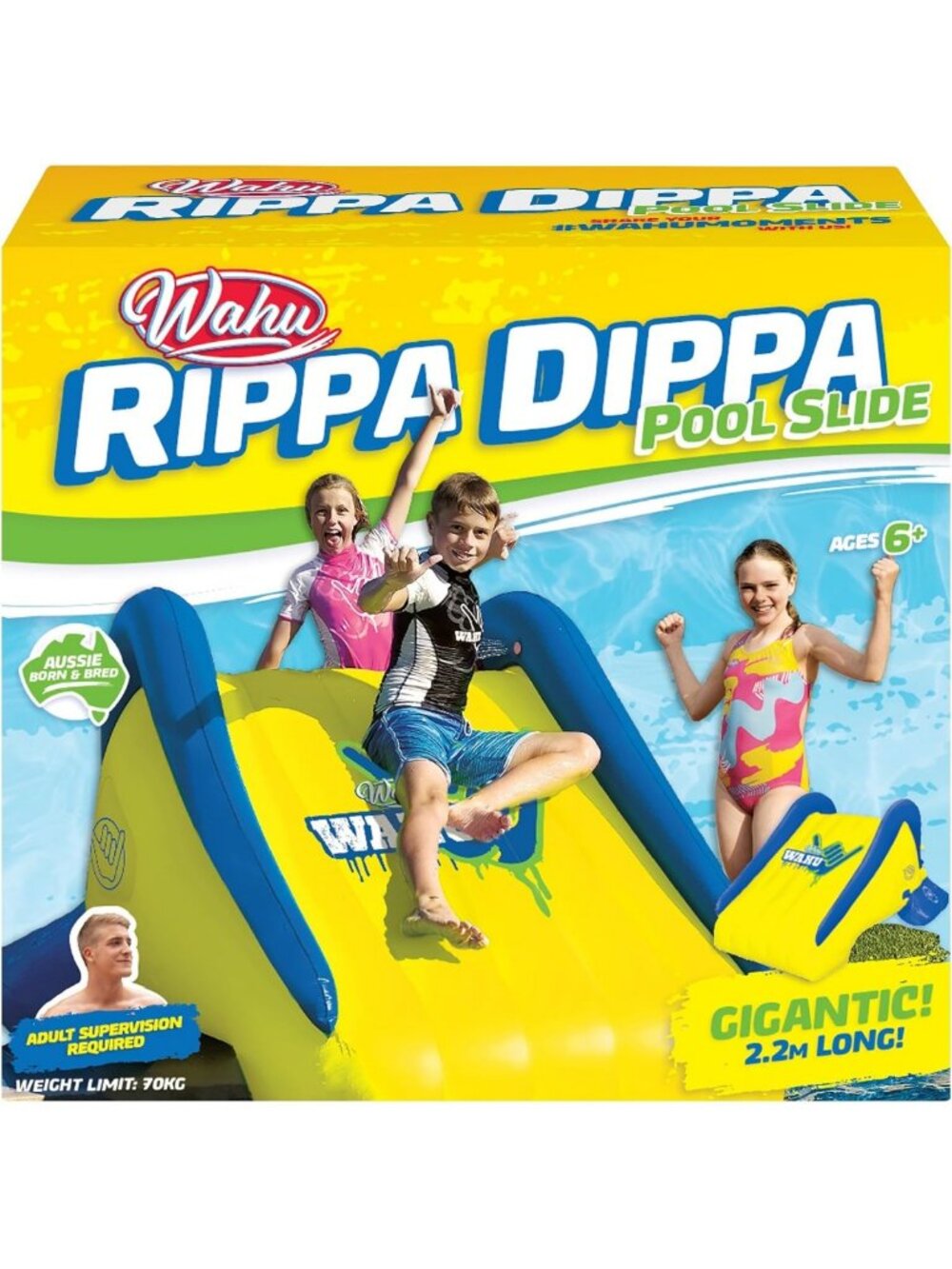Colorful Inflatable Water Slide for Kids | 7.2ft Long, Fast Ride with Spray - Picture 2 of 3